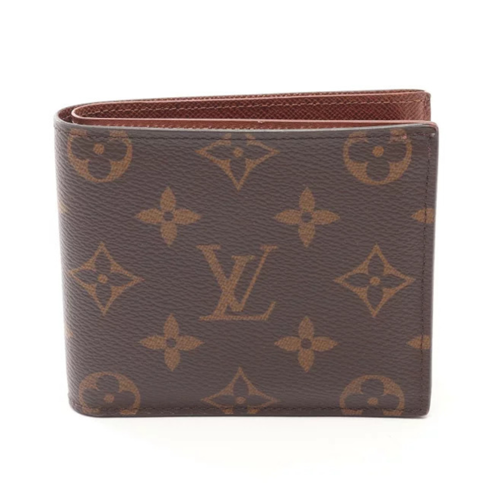 Louis Vuitton Portefeuille Marco NM Monogram Bi fold Wallet Brown